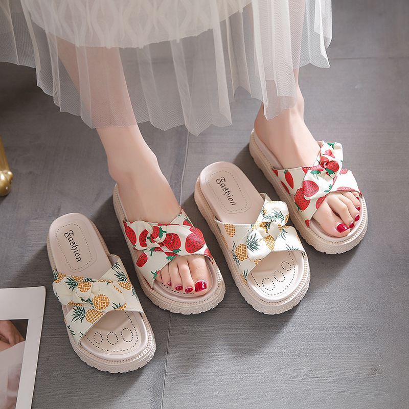 Dép Sandal Đế Dày Bằng Vải Co Giãn Thời Trang