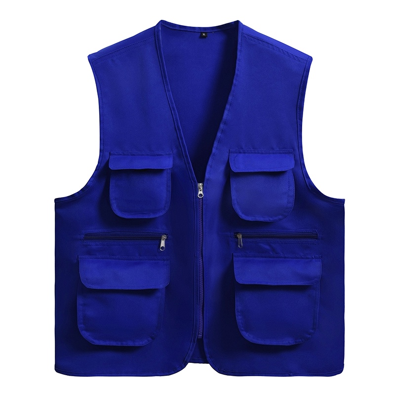 Giao Hàng Nhanh Áo Vest Chụp Ảnh Quảng Cáo Văn Hóa Tùy Chỉnh Không Tay Thêu Nhiều Túi Công Cụ Câu Cá