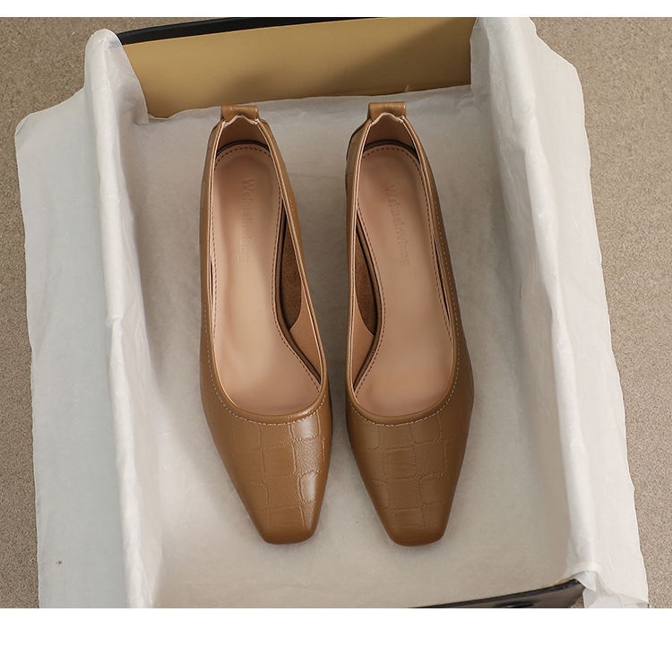 Giày Cao Gót Mũi Vuông Thời Trang Mùa Xuân Dành Cho Nữ