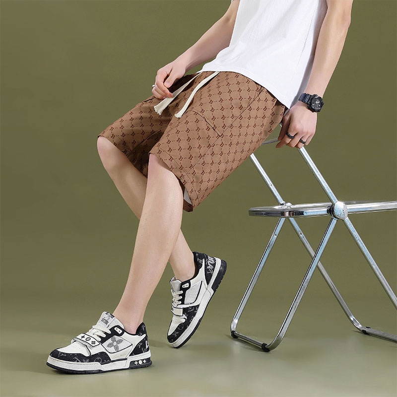 Quần Short Thể Thao Ống Rộng In Họa Tiết Thời Trang Hàn Quốc Cho Nam