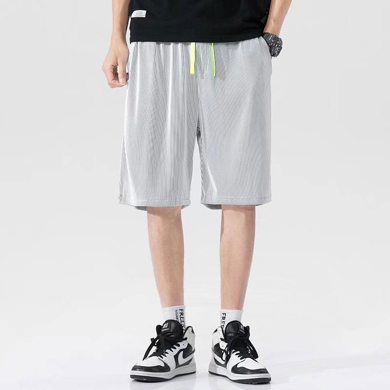 Quần Short Thể Thao Bóng Rổ Vải Lụa Lạnh Màu Sắc Đơn Giản Thời Trang Mùa Hè Cho Nam M-5XL