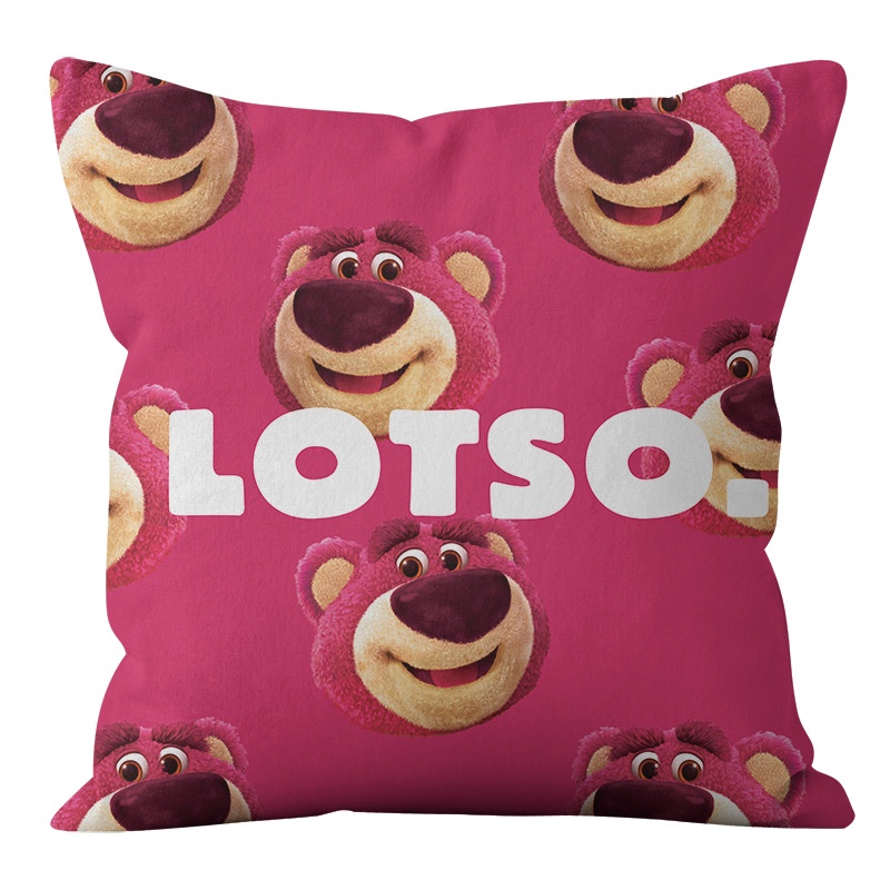 Vỏ Gối Gấu Dâu Lotso Hai Mặt In Họa Tiết Hoạt Hình Anime Đáng Yêu