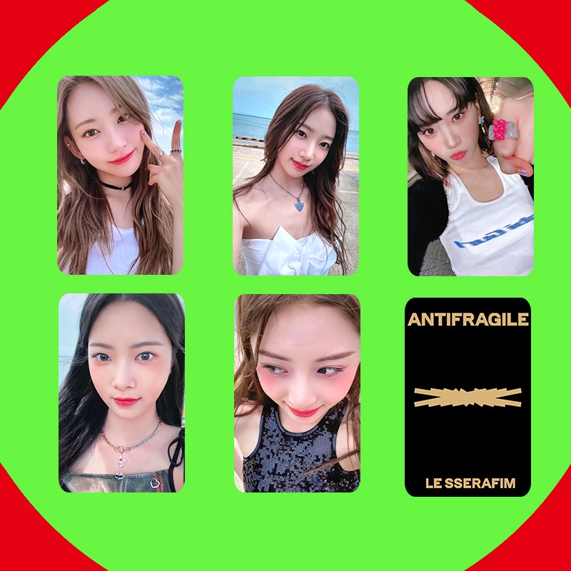 Set 5 Tấm Ảnh Lomo Card Card Phim SAKURA CHAEWON YUNJIN KAZUHA