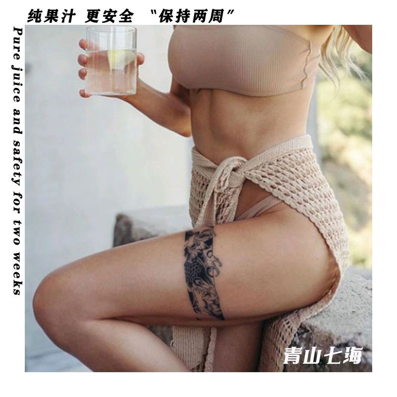 Sa Hình Xăm Dán Cánh Tay / Đùi Thảo Dược Bán Vĩnh Viễn Kháng Nước Chống Mồ Hôi Giữa 15 Ngày