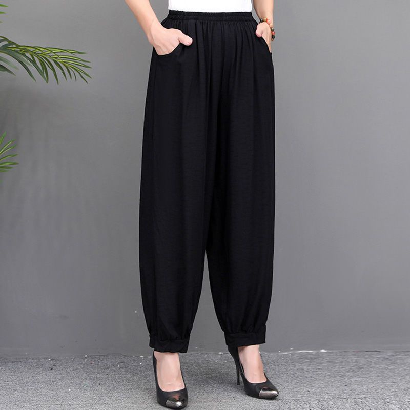 Quần Đi Biển Ống Rộng Chất Liệu Cotton Lụa In Họa Tiết Phong Cách Ấn Độ Thái Lan Thời Trang Mùa Hè Chống Muỗi Cho Nữ