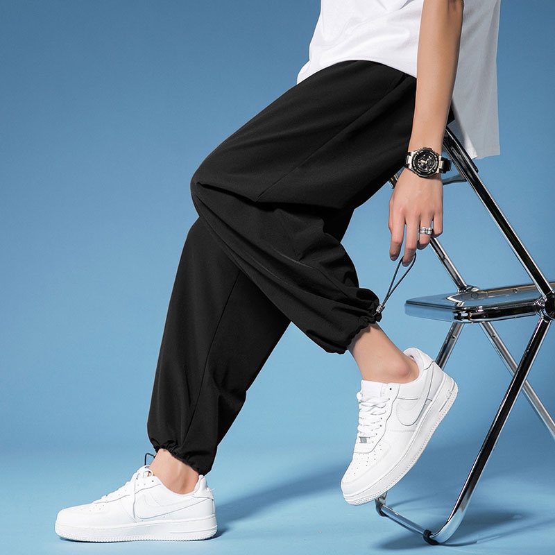 Quần Dài Thể Thao Dáng Rộng Màu Trơn Thời Trang Mùa Hè Giản Dị Dành Cho Nam