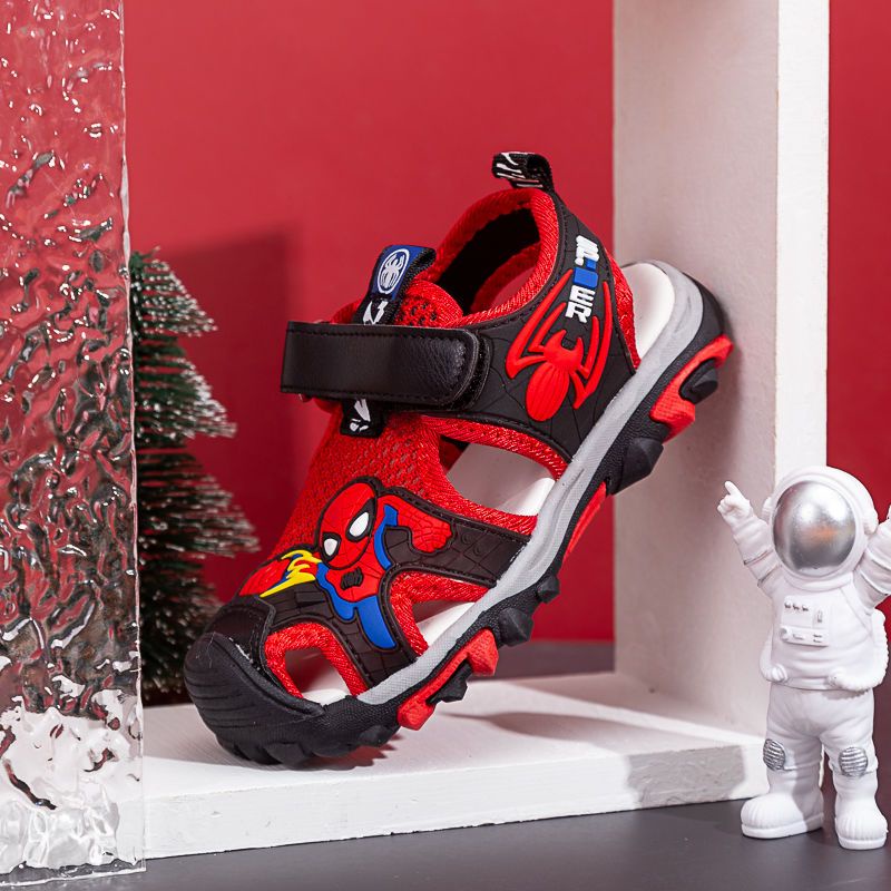 Giày Xăng Đan Đi Biển In Hoạt Hình Người Nhện Thời Trang Mùa Hè Cho Bé Trai