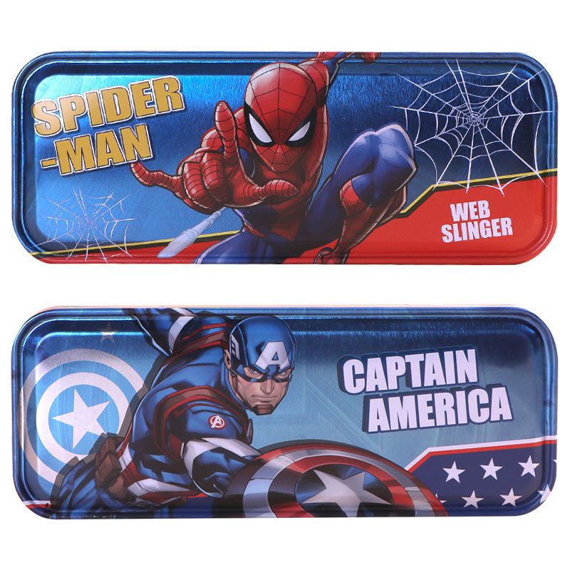 Hộp Bút Stylus Hai Lớp Đa Năng Họa Tiết Disney Marvel Spiderman 2023 Cho Học Sinh Tiểu Học Nam