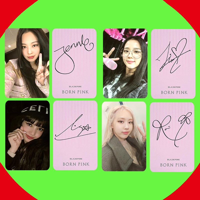 Album Sưu Tầm Thẻ Cao Su Màu Hồng BlackPink Phiên Bản Màu Xám LISA JISOO JENNIE ROSE