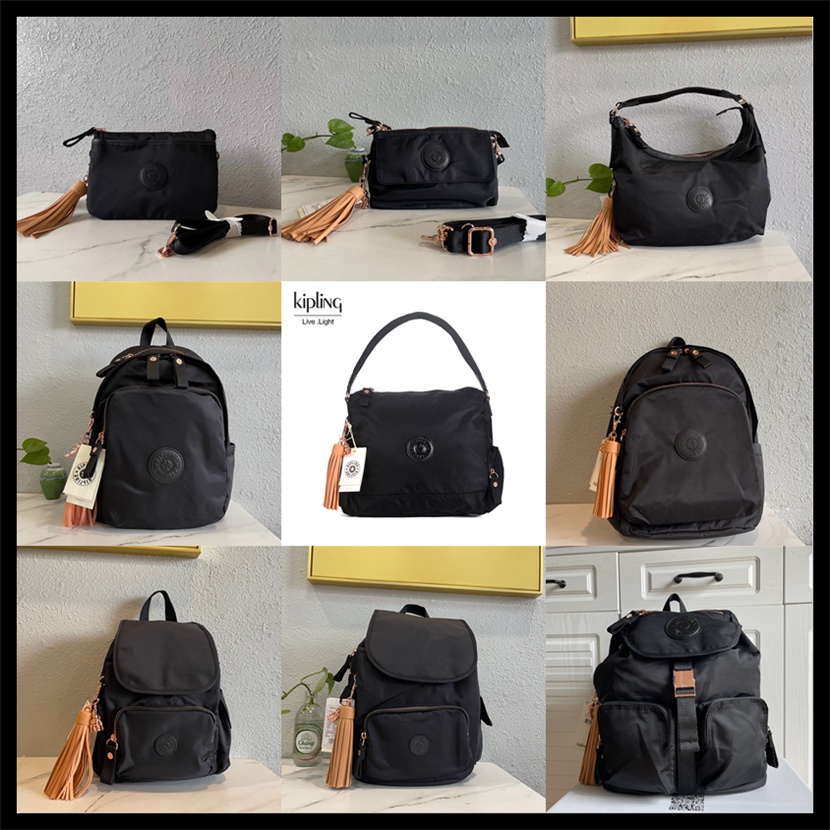 KIPLING Túi Đeo Chéo Màu Đen Đa Năng Phong Cách Nhật Bản 8888
