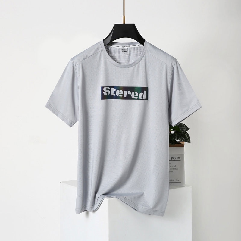 Áo Thun Tay Ngắn Cổ Tròn Thấm Hút Mồ Hôi Thoáng Khí In Hình Thời Trang Mùa Hè Mới Cho Nam