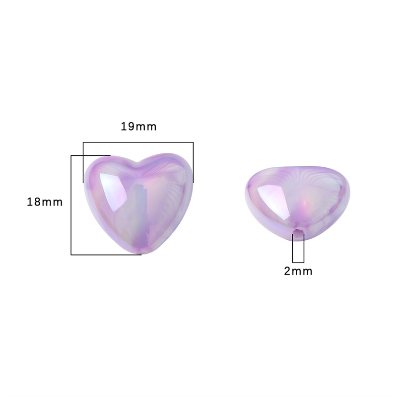 Chuỗi Hạt Hình Trái Tim Nhiều Màu Kích Thước 19X18mm Dùng Làm Trang Sức / Điện Thoại / Móc Khóa Diy
