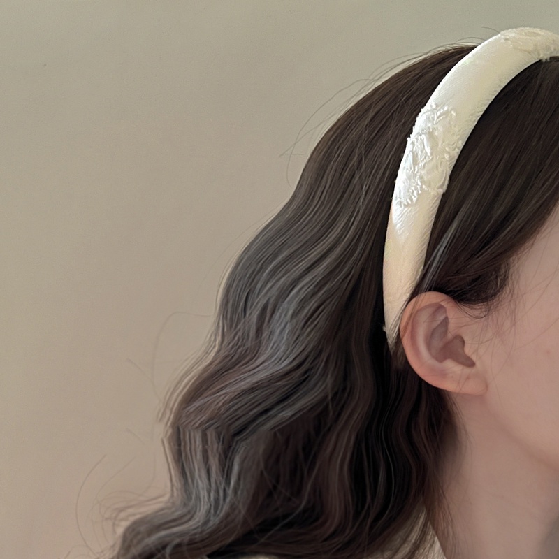 Hoa Lãng Mạn ~ Băng Đô Vải jacquard Nhẹ Và Thiết Kế Đầu Lâu Cổ Tích Mới