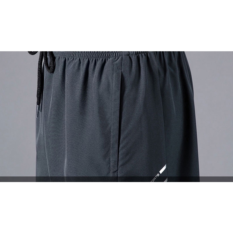 Quần Short Thể Thao Vải Lụa Lạnh Mỏng Nhanh Khô Thời Trang Mùa Hè Cho Nam