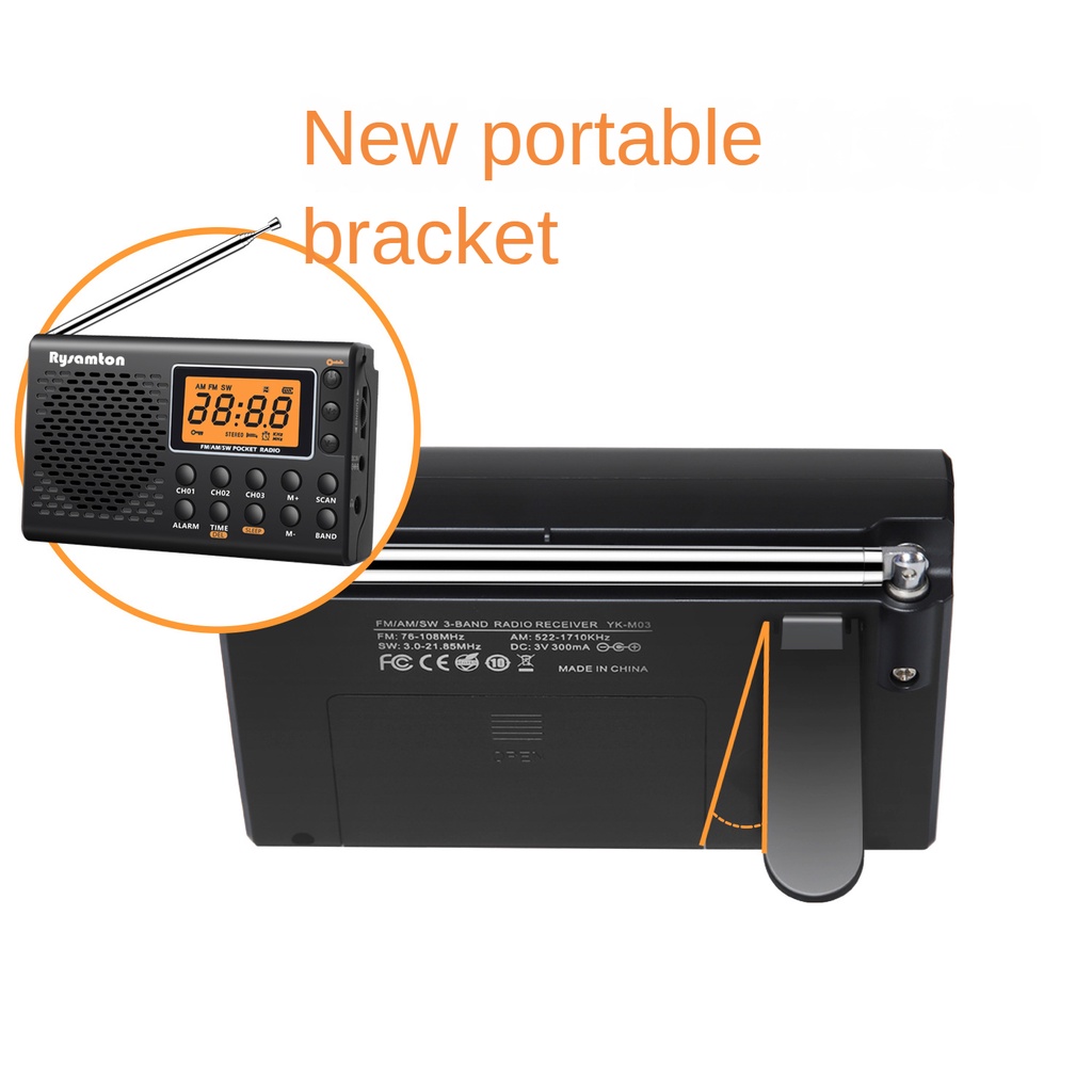 Toàn Bộ Đài FM Điện Tử Cầm Tay Màn Hình Kỹ Thuật Số Phong Cách Cũ FM Bán Dẫn