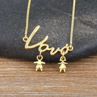 Vòng cổ màu vàng đính đá zircon dễ thương cho cặp đôi