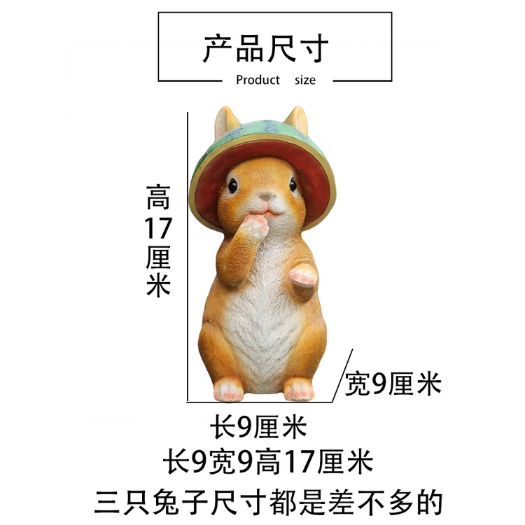 Giá Đỡ Chậu Hoa Hình Thỏ Nhỏ Bằng Resin Sáng Tạo Để Bàn Trang Trí Sân Vườn