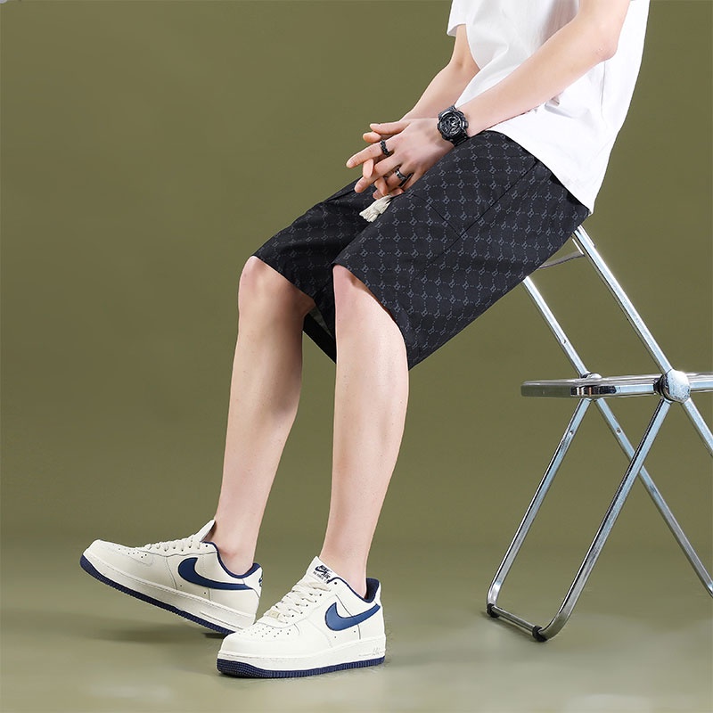 Quần Short Thể Thao Ống Rộng In Họa Tiết Thời Trang Hàn Quốc Cho Nam