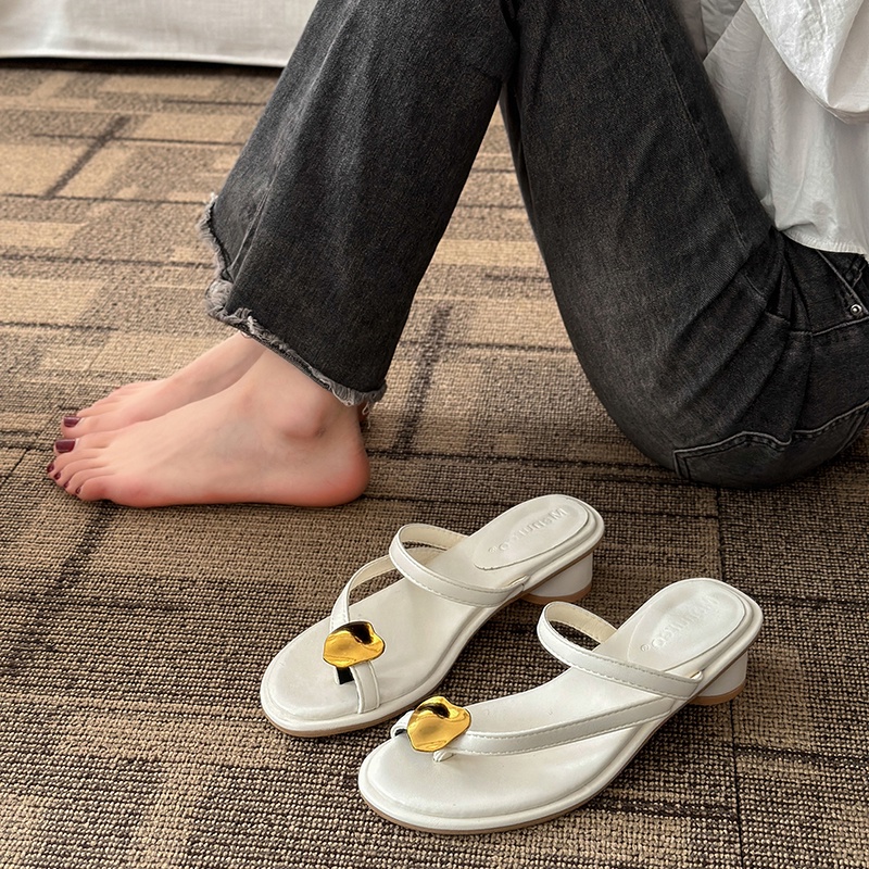 ❤️Dép Xỏ Ngón Đế Thấp Thoải Mái Phong Cách Phương Tây