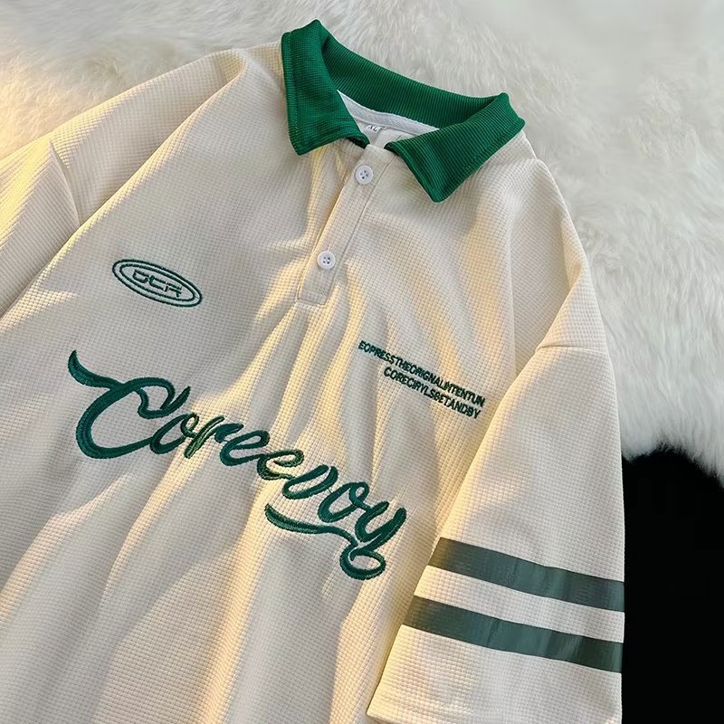 Áo polo Ngắn Tay Họa Tiết Sọc Ngang Thời Trang Dành Cho Nam