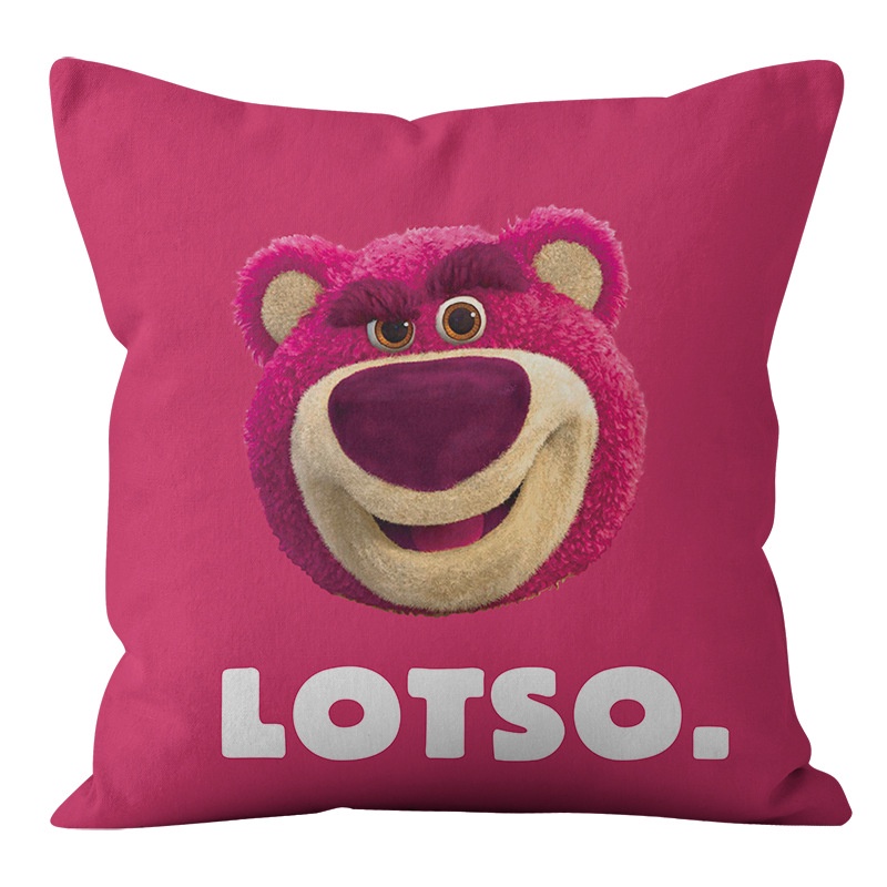 Vỏ Gối Gấu Dâu Lotso Hai Mặt In Họa Tiết Hoạt Hình Anime Đáng Yêu