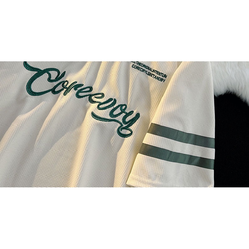 Áo polo Ngắn Tay Họa Tiết Sọc Ngang Thời Trang Dành Cho Nam