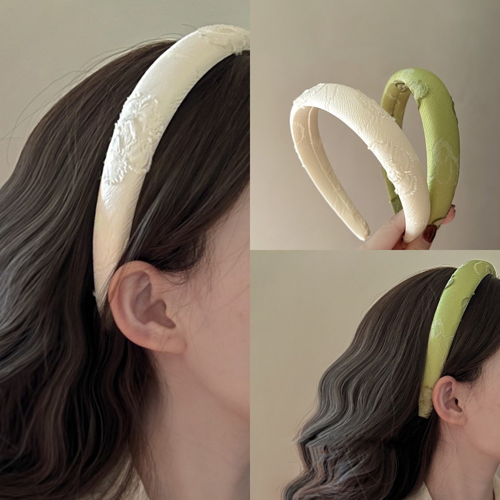 Hoa Lãng Mạn ~ Băng Đô Vải jacquard Nhẹ Và Thiết Kế Đầu Lâu Cổ Tích Mới