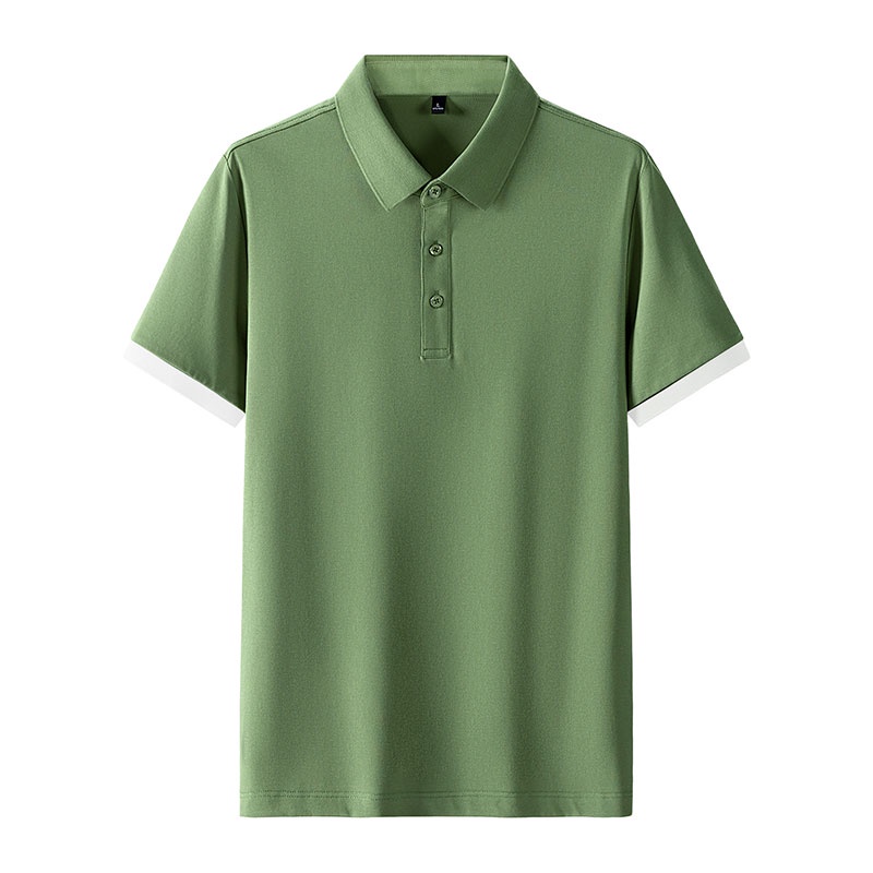 Áo polo Mỏng Tay Ngắn Màu Trơn Thời Trang Trẻ Trung Cho Nam