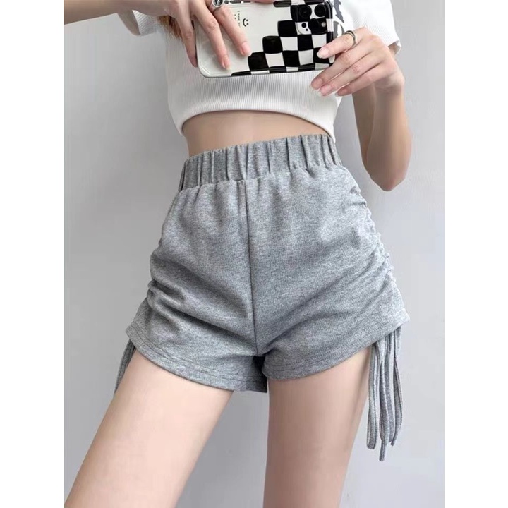 COZOK Quần ngắn ống rộng Phối Dây Rút Thời Trang Cá Tính Trẻ Trung