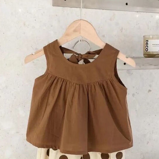 Đầm SáT NáCh + QuầN baggy ChấM Bi Cho Bé GáI