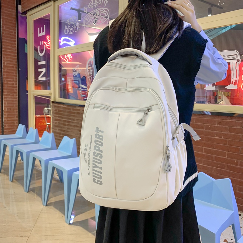 Balo học sinh PRETTYZYS sức chứa lớn 15.6 inch thời trang Hàn Quốc 2023 trẻ trung cho nữ