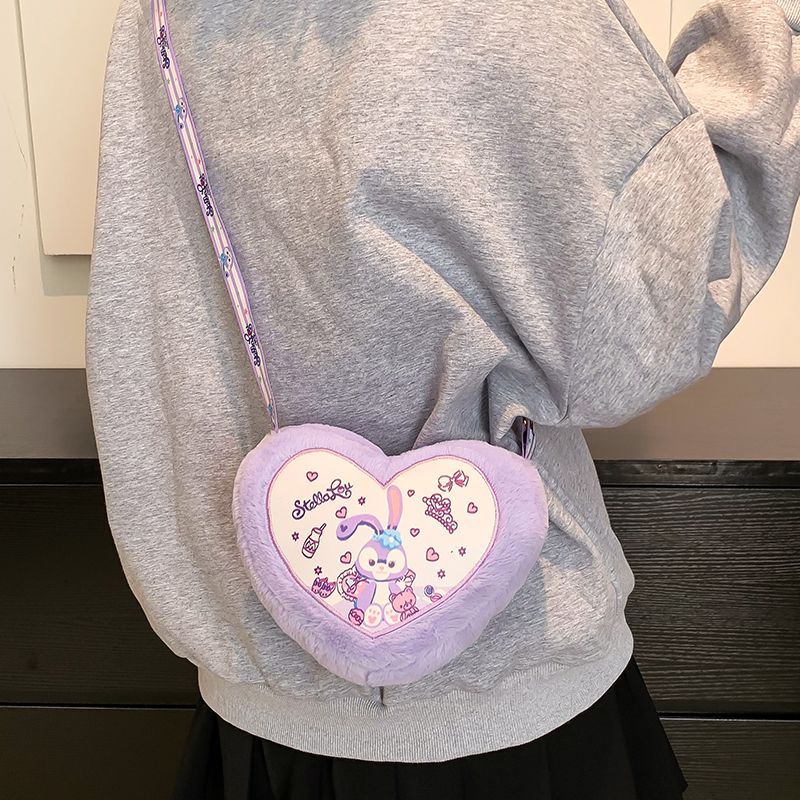 Túi Đeo Chéo Mini Hình Gấu / Dâu Tây Bằng Lông Nhung Dễ Thương Xinh Xắn Thời Trang 2023 FT5025