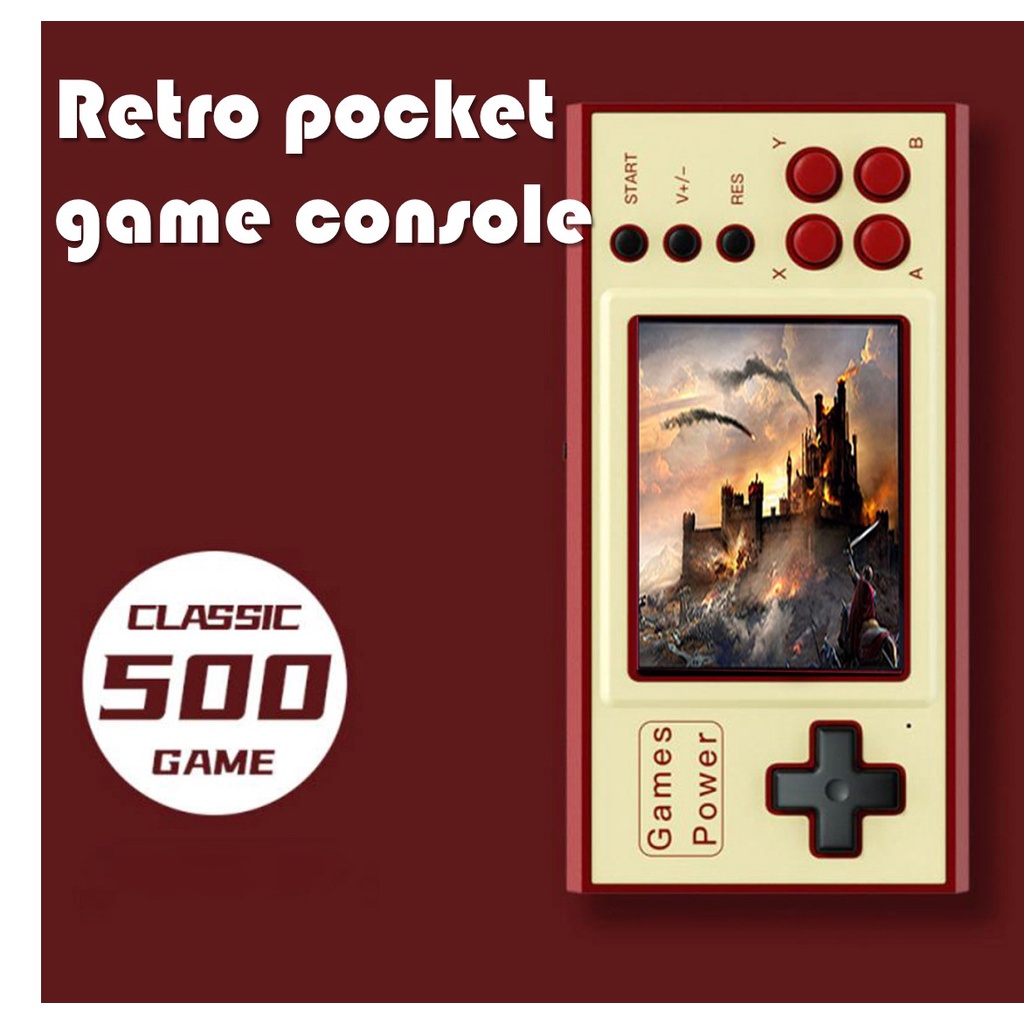Máy Chơi game Bỏ Túi Cổ Điển. Máy Chơi game Cầm Tay Chất Lượng Cao Máy Chơi game Cầm Tay Hoài Cổ Máy Chơi game arcade Cổ Điển Trò Chơi Tích Hợp 500 Trò Chơi (Số 109)