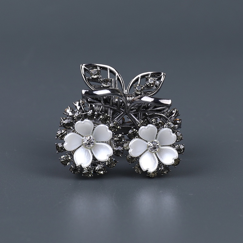 Kẹp Tóc Kim Loại Màu Đen Hình Quả Cherry Thời Trang Chất Lượng Cao