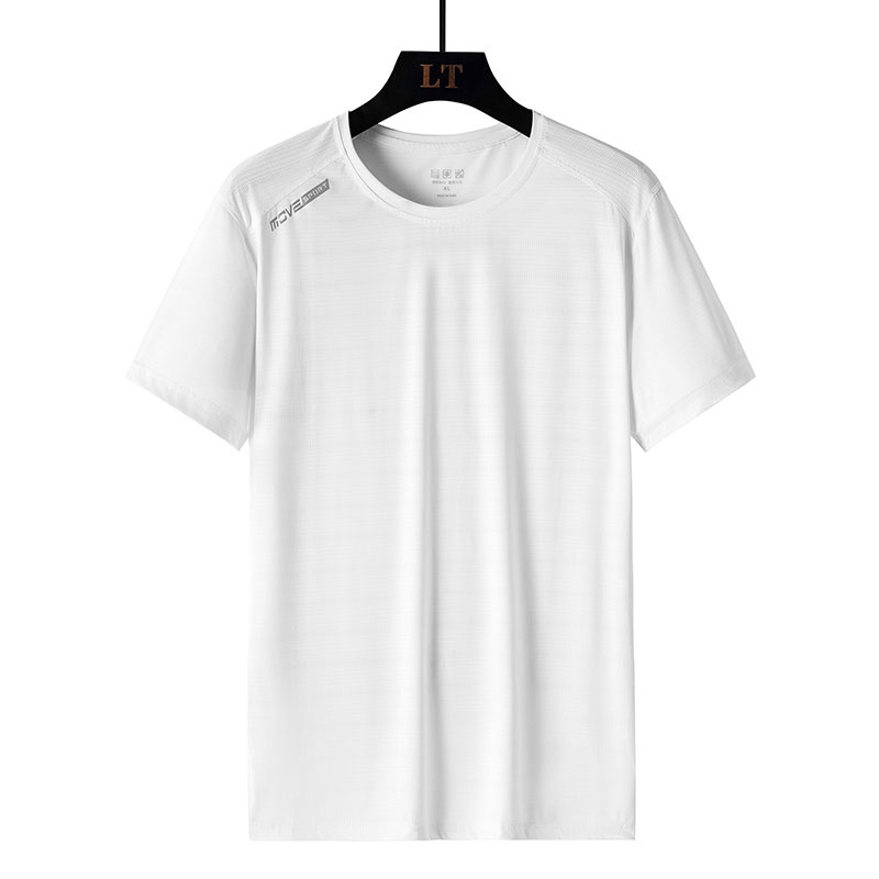 Áo Thun Tay Ngắn Chất Liệu Lụa Lạnh Nhanh Khô Thoáng Khí Thời Trang Cho Nam