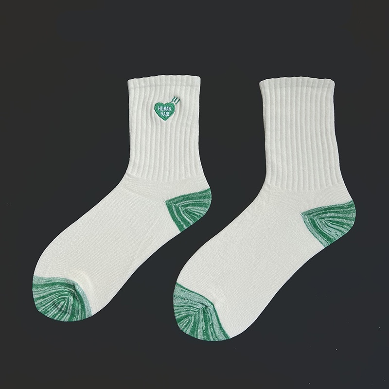 Vớ Cotton Nguyên Chất Thêu Hình Trái Tim Người Phong Cách Nhật Bản Thời Trang Đường Phố Mới Dành Cho Nam Nữ