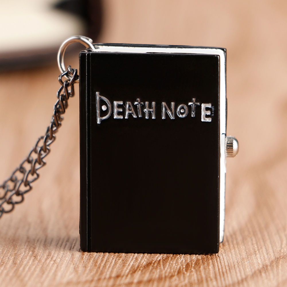 Đồng Hồ Quả Quýt 3.23 Trang Trí Hình Cuốn Sách Death Note Màu Đen Phong Cách Retro