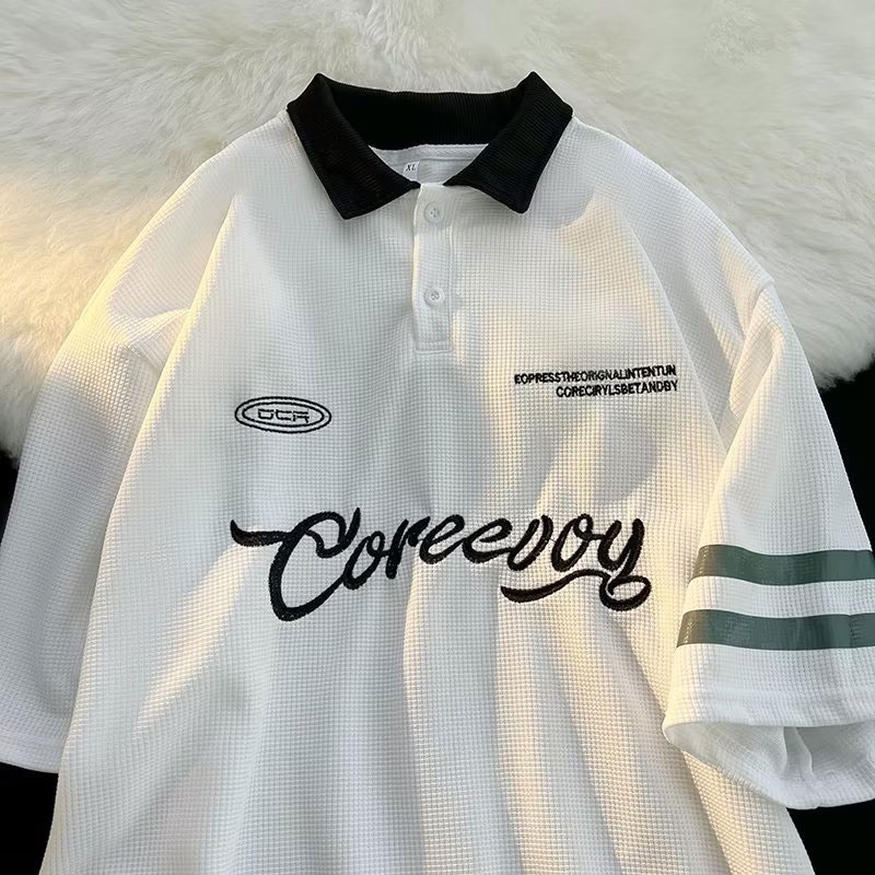 Áo polo Ngắn Tay Họa Tiết Sọc Ngang Thời Trang Dành Cho Nam