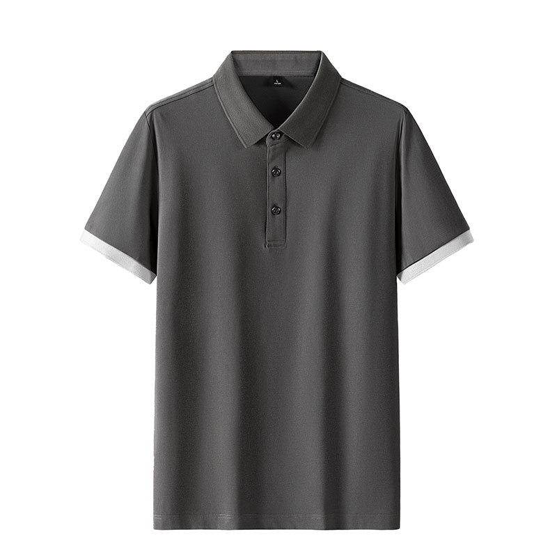 Áo polo Mỏng Tay Ngắn Màu Trơn Thời Trang Trẻ Trung Cho Nam