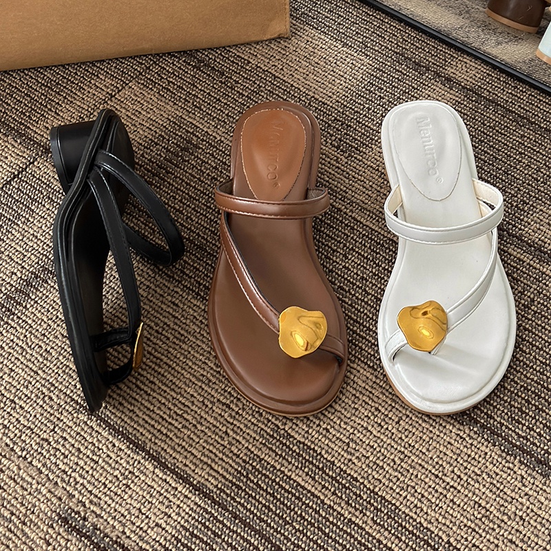 ❤️Dép Xỏ Ngón Đế Thấp Thoải Mái Phong Cách Phương Tây