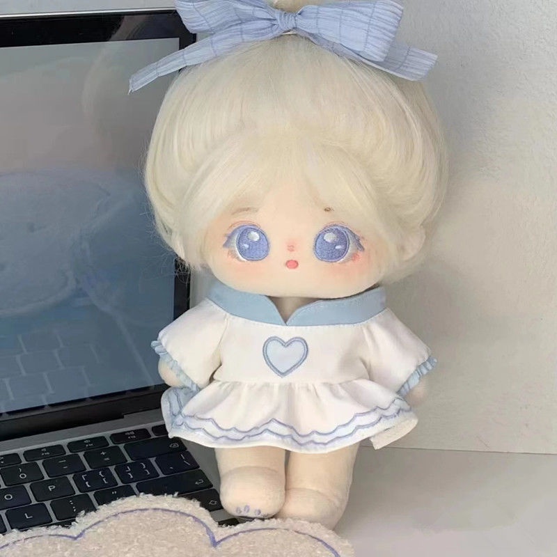 Búp Bê Nhồi Bông Cotton 20cm Màu Nude Xinh Xắn
