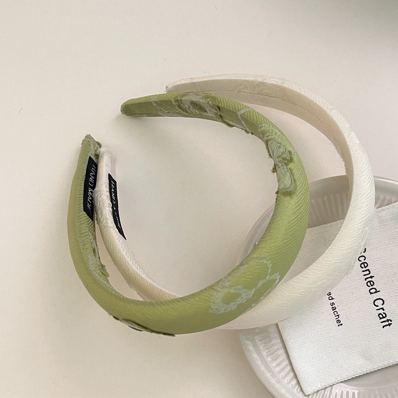 Hoa Lãng Mạn ~ Băng Đô Vải jacquard Nhẹ Và Thiết Kế Đầu Lâu Cổ Tích Mới