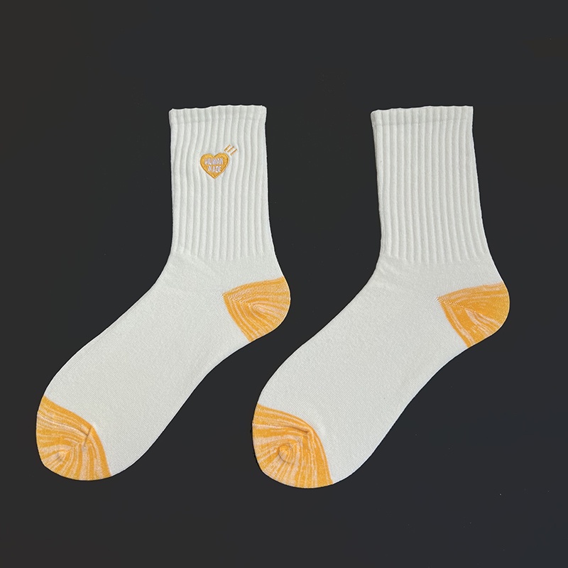 Vớ Cotton Nguyên Chất Thêu Hình Trái Tim Người Phong Cách Nhật Bản Thời Trang Đường Phố Mới Dành Cho Nam Nữ