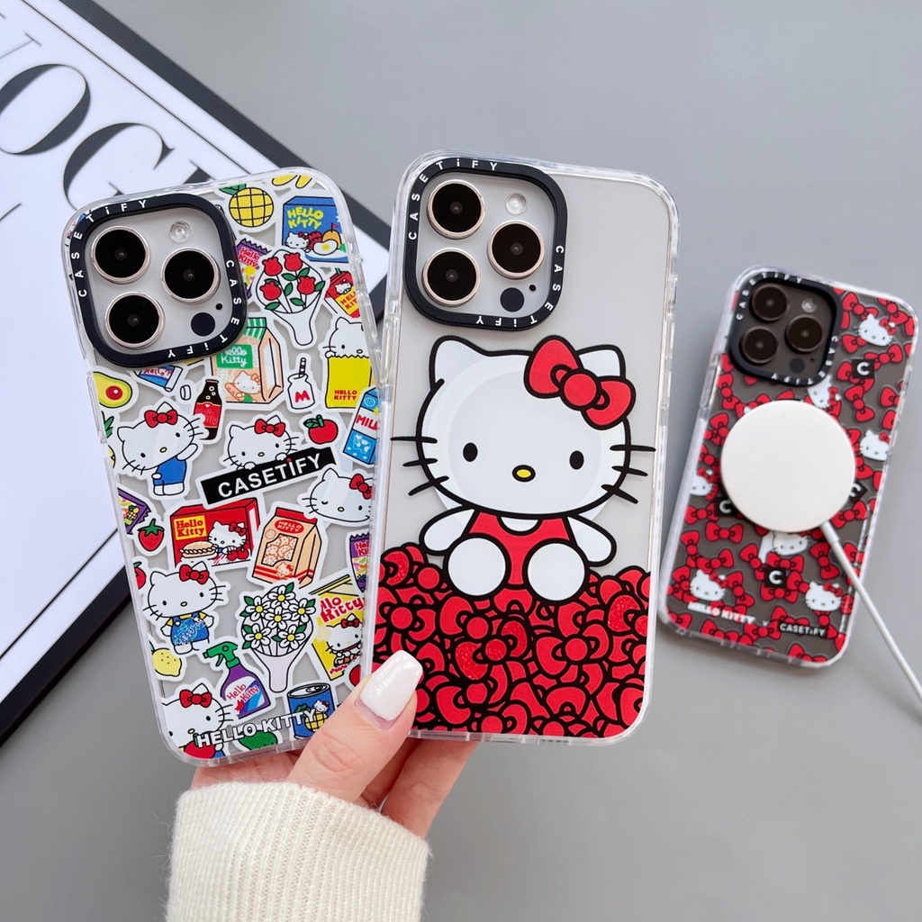 Hellokitty Ốp Điện Thoại Nhựa acrylic Hình Hello Kitty Cho iphone 11 12 13 14 15 pro promax