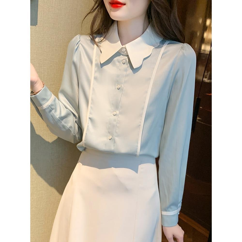 Áo Sơ Mi Chiffon Tay Dài Thời Trang Mùa Thu 2023 Mới Dành Cho Nữ