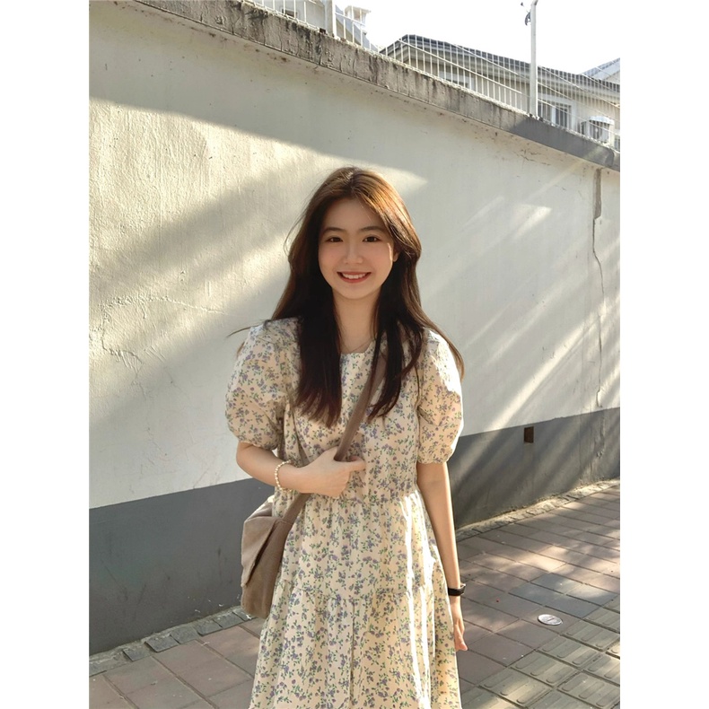 Đầm Hoa Ngắn Tay Dáng Rộng Phong Cách Mới Dành Cho Nữ 60969