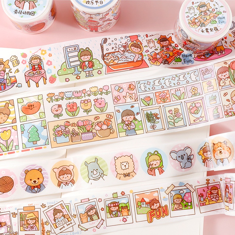 Miếng Dán Trang Trí Sổ Tay DIY Hình Nhân Vật Dễ Thương Xinh Xắn