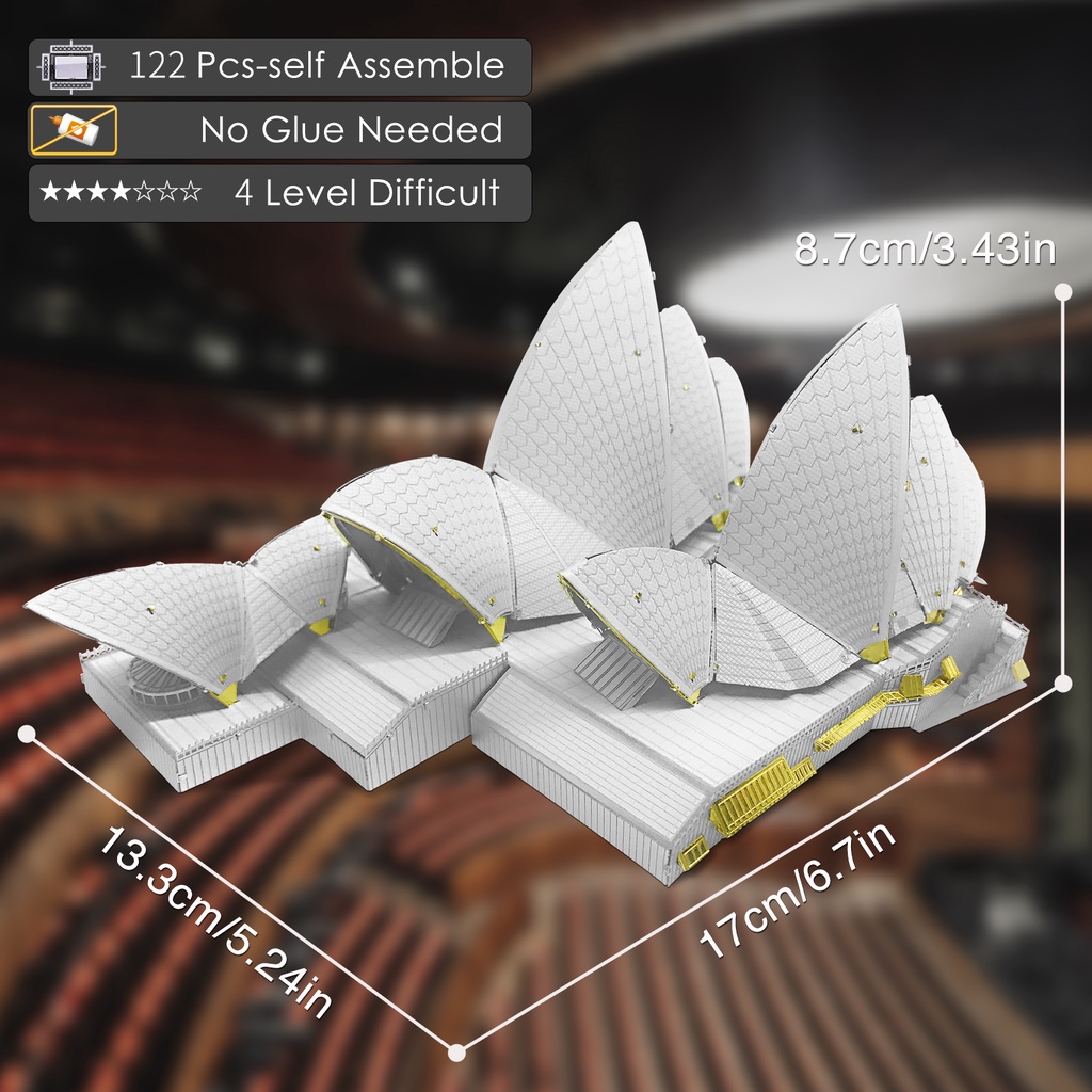 Bộ Đồ Chơi Xếp Hình Ngôi Nhà Hát Opera 3D Bằng Kim Loại Thích Hợp Làm Quà Tặng Sinh Nhật Cho Người Lớn Và Trẻ