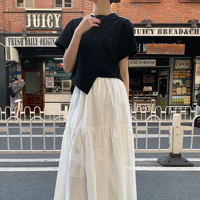 COZOK Áo Thun Tay Ngắn Màu Trơn Đa Năng Hợp Thời Trang