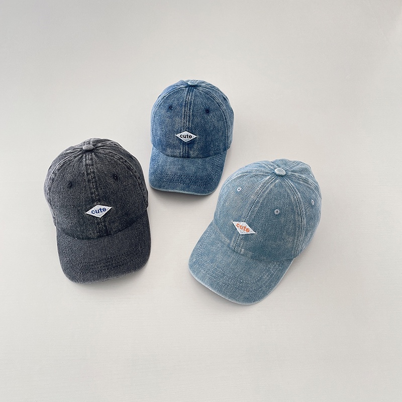 Mũ Lưỡi Trai Denim Đơn Giản Dễ Phối Đồ Thời Trang Xuân Thu Cho Bé Trai Và Gái